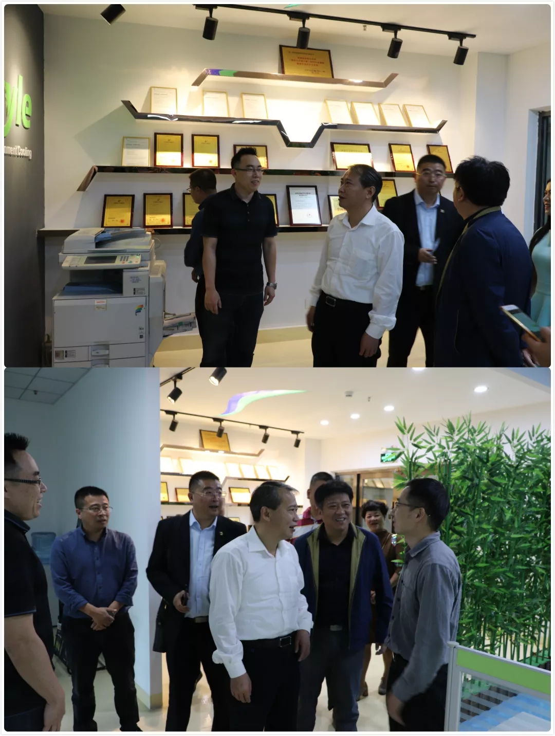 休寧縣政府領(lǐng)導(dǎo)在參觀酷凌時代